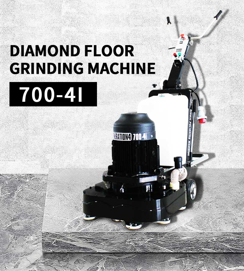Hand push concrete and stone polisher
